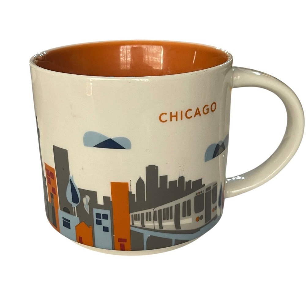 Starbucks 2015 Chicago Collector's Mug Cup You Are Here Collection 14oz EUC YAH